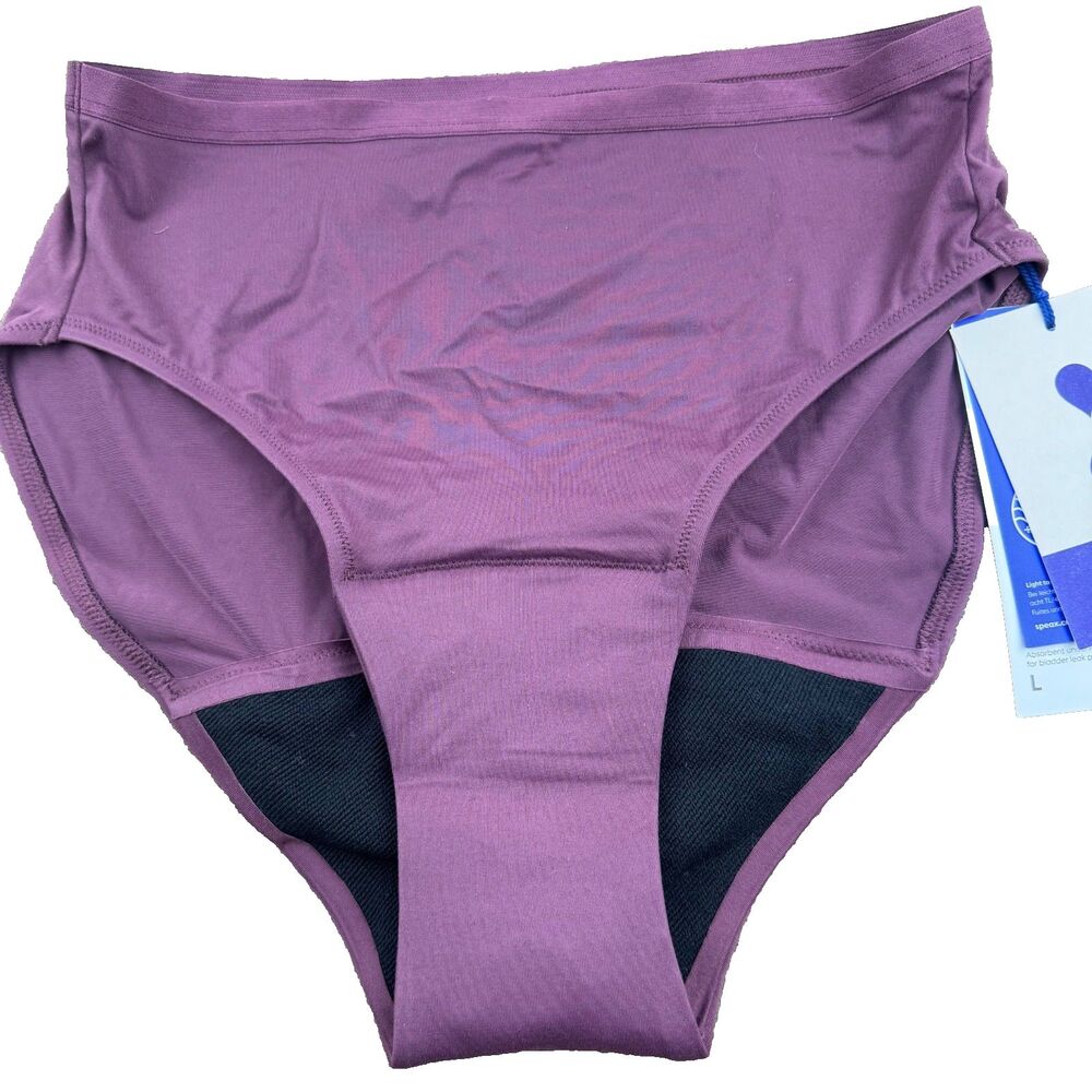 Speax by Thinx Absorbent Bladder Leak Underwear French Cut Large Blackberry New